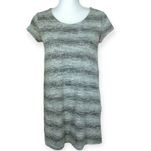 MOSSIMO GRAY STRIPE SWING DRESS SZ.M EUC